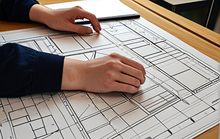 A focused architecture student, appearing determined despite subtle signs of fatigue (e.g., slightly tired eyes), meticulously works on a detailed architectural drawing on a large drafting table. Essential traditional tools such as T-square, triangle rulers, compass, sharp pencils (H, B, 2B), and a precise eraser are neatly arranged. Beside them, a modern laptop displays a 3D building model or intricate plans rendered in professional software like Revit or AutoCAD, symbolizing the blend of classic and contemporary techniques. The workspace is organized but shows evidence of intense thought and discarded preliminary sketches. A simple calculator, a water bottle, and a non-crumbly snack are within reach. The lighting is bright and focused on the work area, conveying a sense of deep concentration and the disciplined effort required for an architecture exam. Realistic, high detail, volumetric lighting, academic setting, focus on precision and mastery.