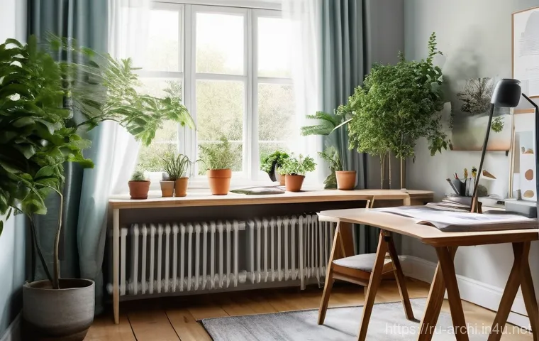 건축 설계와 건축 심리학 적용 사례 - Prompt 1: Serene Home Studio for Creative Focus** 건축 설계와 건축 심리학 적용 사례 - Prompt 1: Serene Home Studio for Creative Focus**