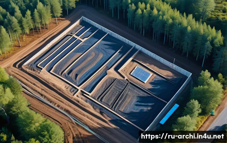 건축 설계와 건축 허가 절차 - A detailed aerial view of a Russian suburban construction site during early morning, showcasing a pl...