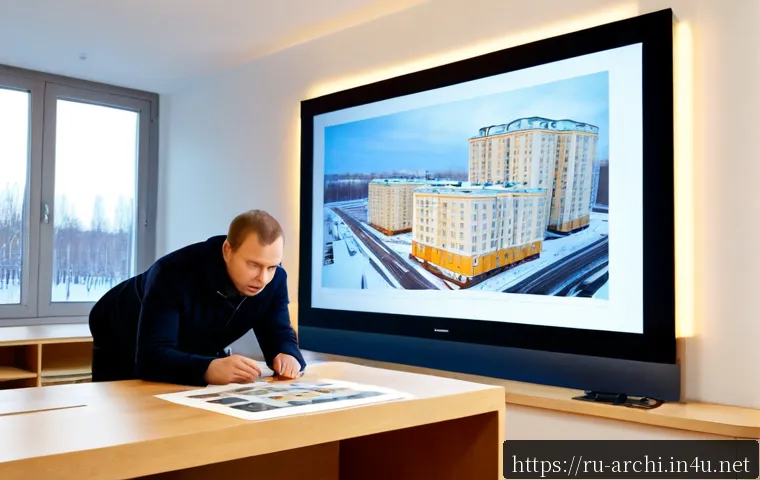 Home 15 건축 설계에서 최신 기술 적용하기 - Photorealistic architectural design studio in Moscow, an architect using a large interactive touchsc...